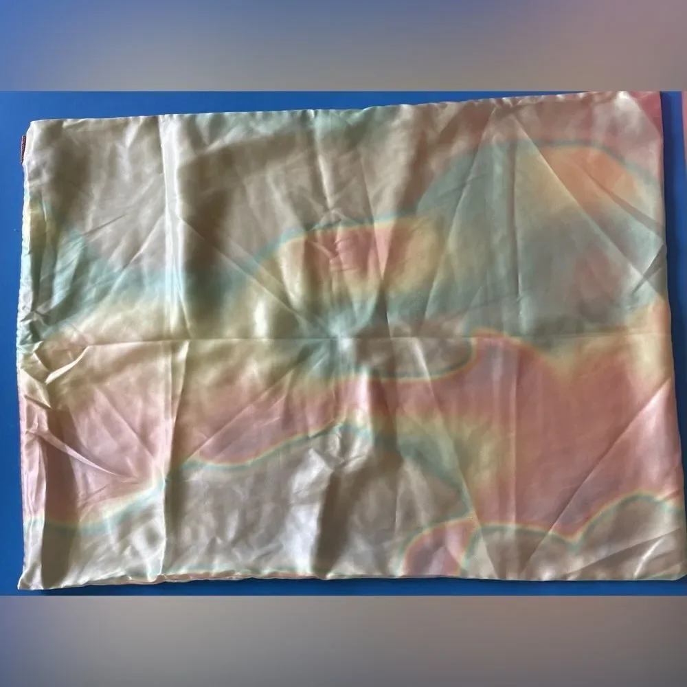 Pastel Tie Dye Satin Pillow Cases.
